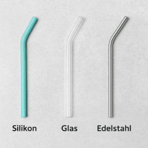 Silikon Glas oder Edelstahl Strohhalm